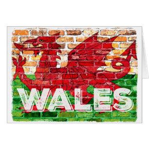 Wales Flag auf Brick