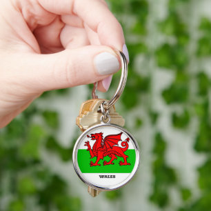 Wales Flag / Celtic Dragon Schlüsselanhänger
