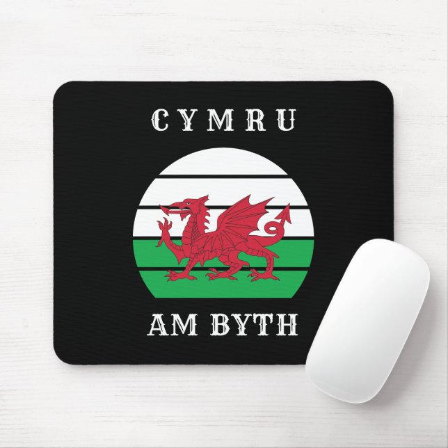Wales Flag Cymru am Byth Stolz sein walisisch Mousepad (Mit Mouse)