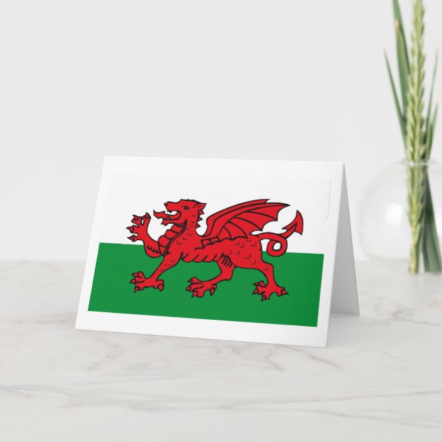 Wales Flag Grußkarte Karte (Vorderseite)