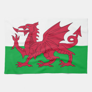 Wales flag Kitchen Towels Geschirrtuch