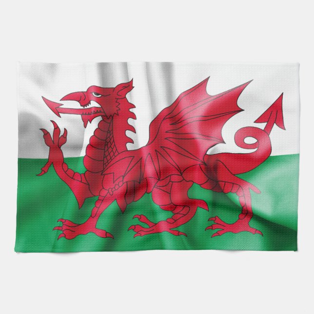 Wales-Flag Küchentuch (Horizontal)