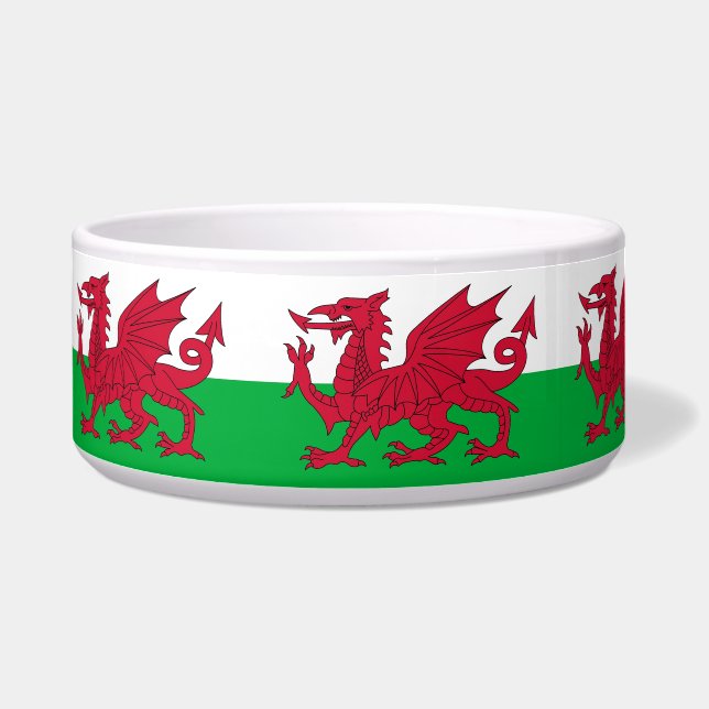 Wales Flag Pet Bowl Napf (Links)
