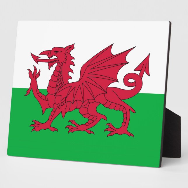 Wales Flag Plaque Fotoplatte (Seite)