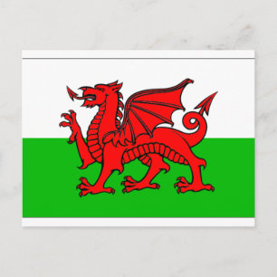 Wales Flag Postkarte
