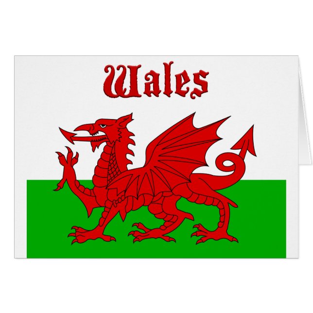 Wales Flag Wales (Vorderseite (Horizontal))