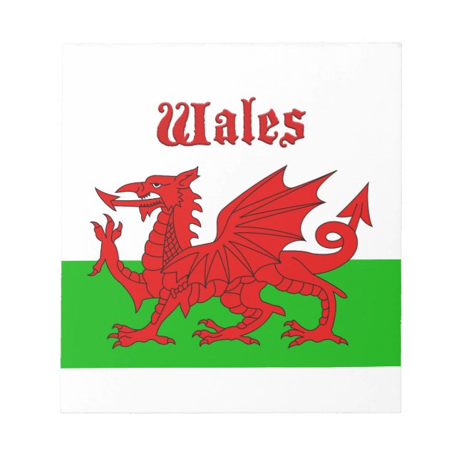 Wales Flag Wales Notizblock (Vorderseite)