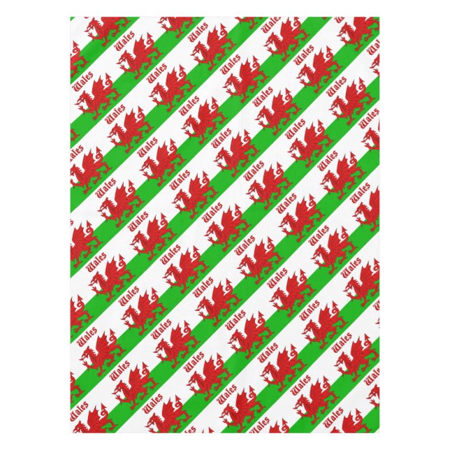 Wales Flag Wales Tischdecke (Vorderseite)