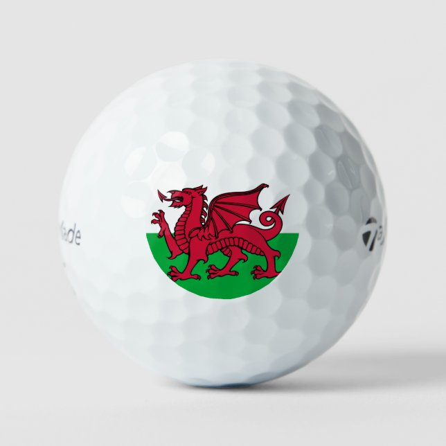 Wales Flag Welsh Football Fußball Fußball Patrioti Golfball (Vorderseite)