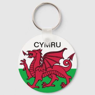 Wales Flag Weltmeisterschaft 2022 Roter Drache Cym Schlüsselanhänger