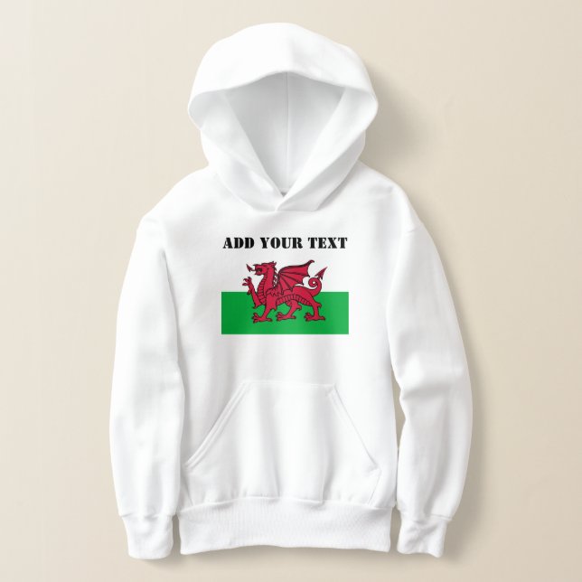 Wales Flag Weltmeisterschaft 2026 Fußball-Fußball Hoodie (Ablage )
