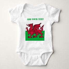 Wales flagdragon England British Red Cardiff Baby Strampler