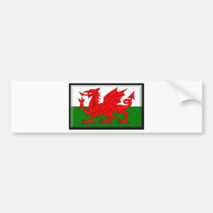 Wales-Flagge Autoaufkleber