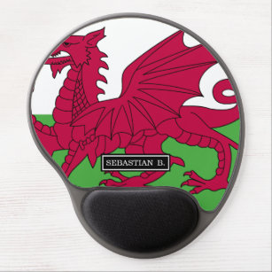 Wales-Flagge Gel Mousepad
