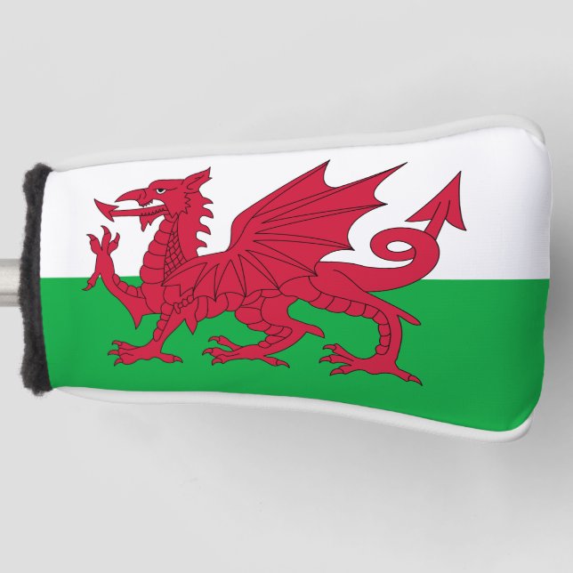 Wales flagge Golf Head Cover Headcover (Vorderseite)