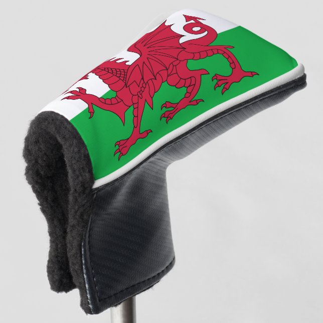 Wales-Flagge Golf Headcover (3/4 Vorderseite)