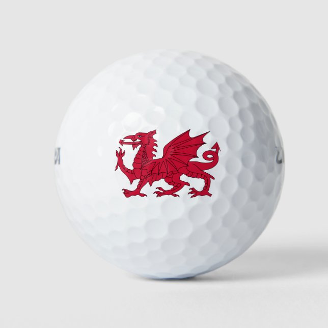 Wales-Flagge Golfball (Vorderseite)
