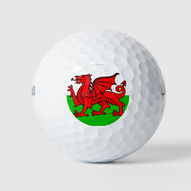 Wales-Flagge Golfball (Vorderseite)