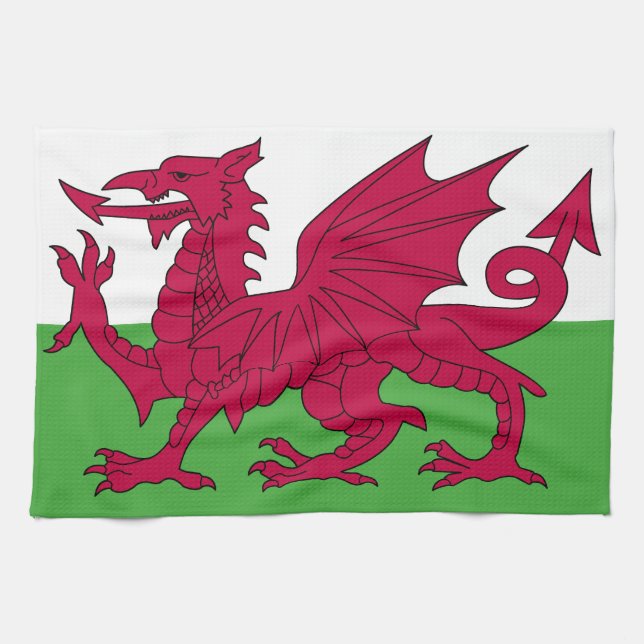 Wales-Flagge Handtuch (Horizontal)