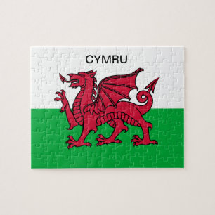 Wales-Flagge Roter Drache Cymru Sport Walisisch Puzzle