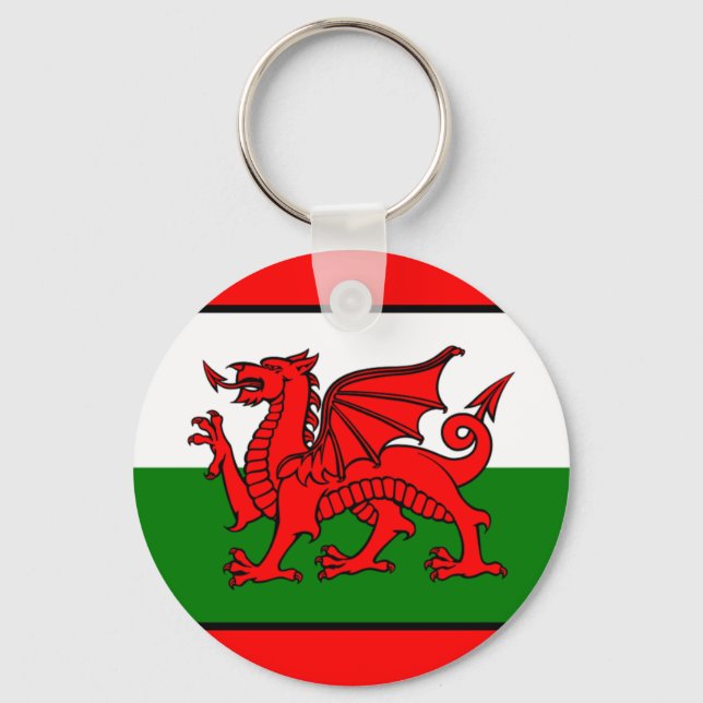 Wales-Flagge Schlüsselanhänger (Vorderseite)