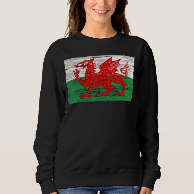Wales-Flagge Sweatshirt (Vorderseite)