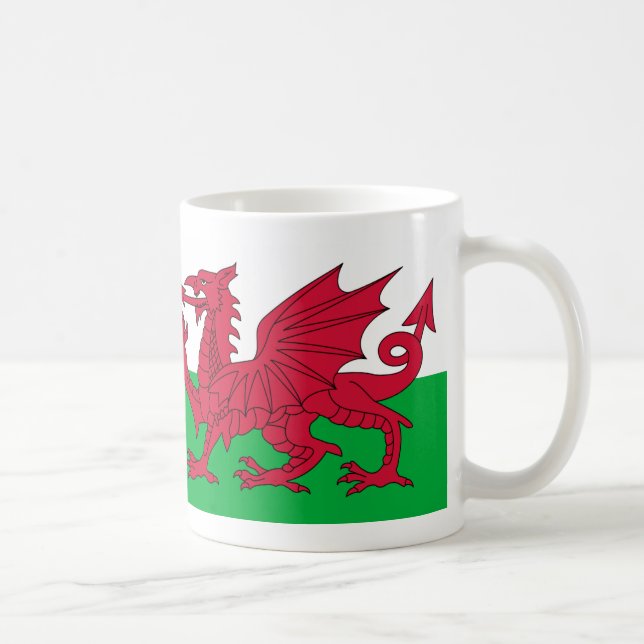 Wales-Flagge Tasse (Rechts)