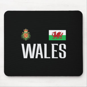 Wales-Flagge Walisische Fußball-Fan Männer Frauen Mousepad