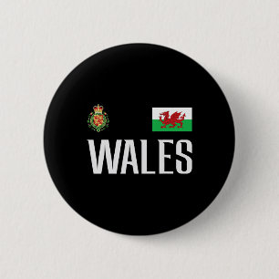 Wales-Flagge Walisische Fußball-Fan-Men-Women-Kid Button