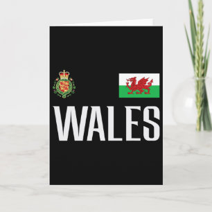 Wales-Flagge Walisische Fußball-Fan-Men Women Kid Karte