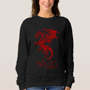 Wales flagge Welsh Dragon stolz red Wales rugby fo Sweatshirt