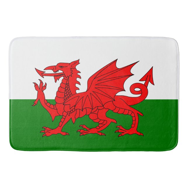 Wales flagge Welsh Red Dragon Badematte (Vorderseite)
