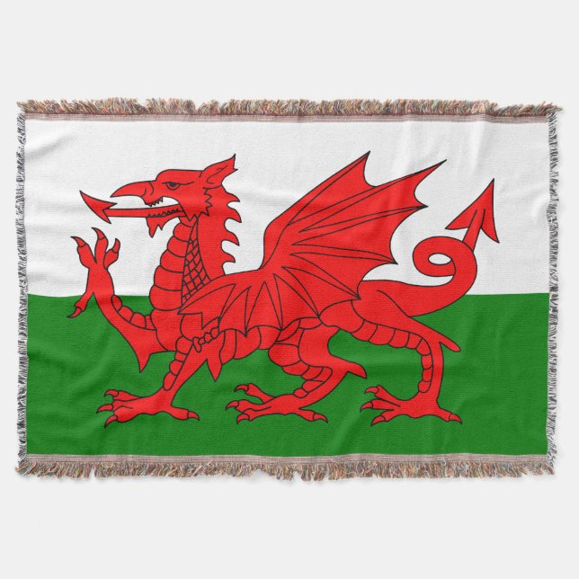 Wales flagge Welsh Red Dragon Decke (Vorderseite)