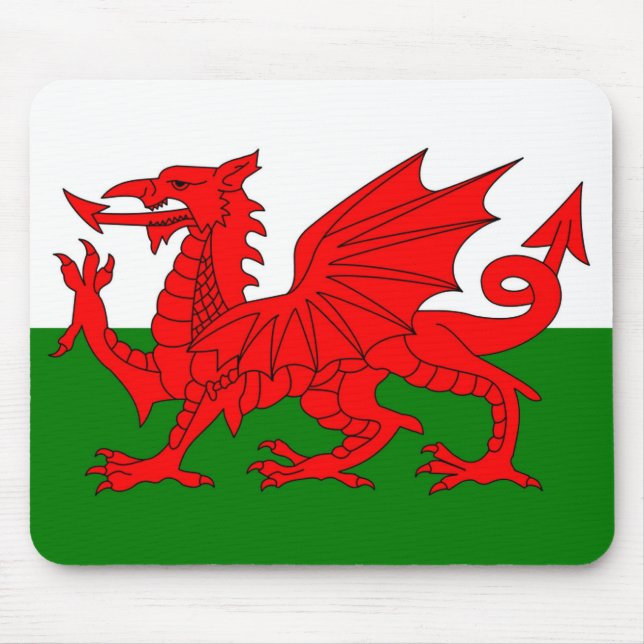 Wales flagge Welsh Red Dragon Mousepad (Vorne)