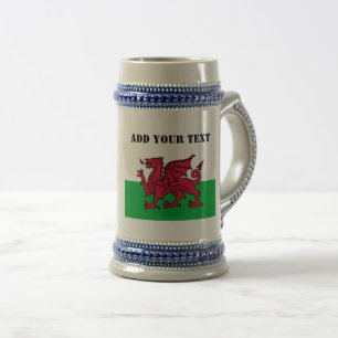Wales-Flagge Weltmeisterschaft 2022 Fußball Cymru Bierglas