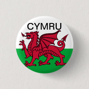 Wales-Flagge Weltmeisterschaft 2022 Roter Drache C Button