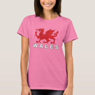 WALES - Flaggen-Drache T-Shirt