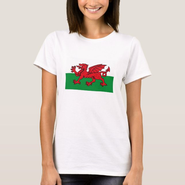 Wales-Flaggen-T - Shirt (Vorderseite)