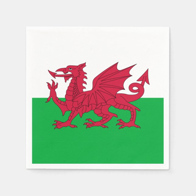Wales FlagPaper Napkin Serviette (Vorderseite)