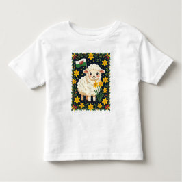 Wales Follower Cute Lamb Surrounded By Daffodils Kleinkind T-shirt