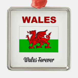 Wales Forever Silbernes Ornament
