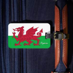 Wales Gepäckmarken, patriotische walisische Flagge Gepäckanhänger
