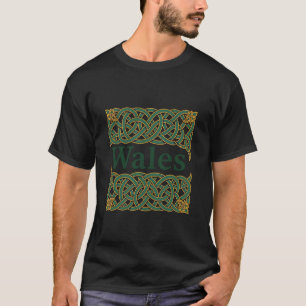 Wales Heraldische Keltische Knotenmuster T-Shirt