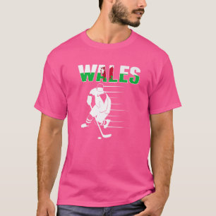 Wales Ice Hockey Fans Proud Welsh Hockey Team Sup T-Shirt