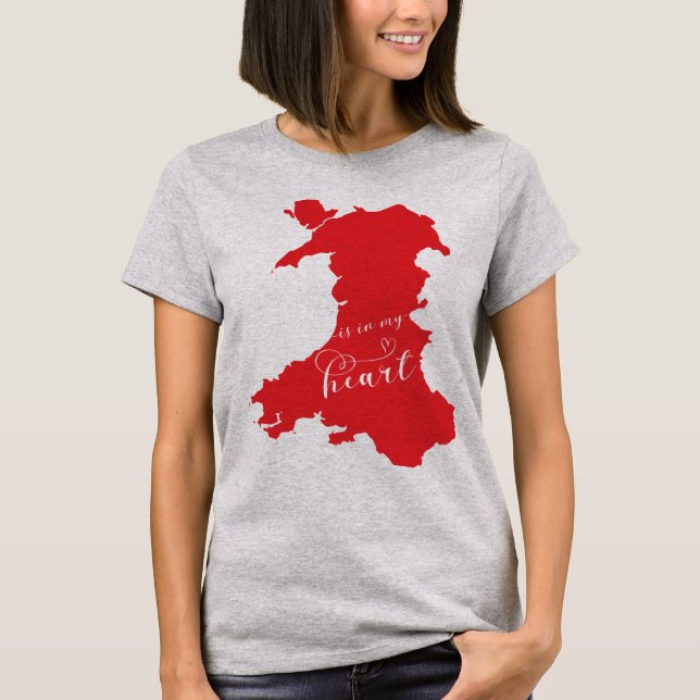 Wales ist in meinem Herzen T-Shirt (Vorderseite)