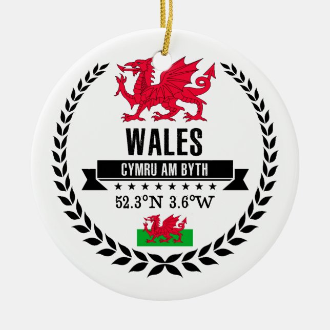 Wales Keramik Ornament (Vorne)