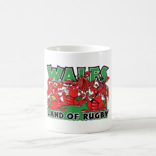 Wales-Land von Rugby-Waliser-Entwurf Tasse