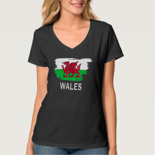 Wales Land Walisische Flagge für Männer Frauen Kin T-Shirt