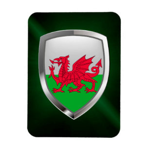 Wales Metallic Emblem Magnet