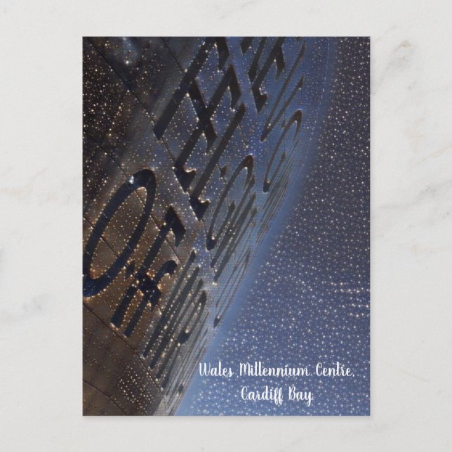 Wales Millennium Center Starry Effect Postcard Postkarte (Vorderseite)